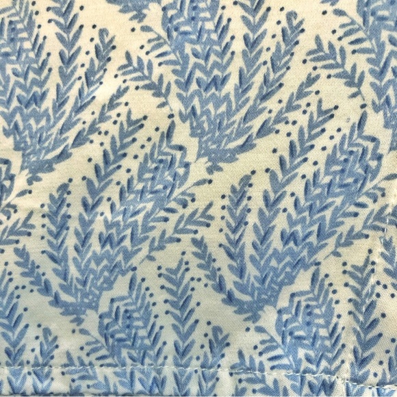 ESQUALO Pattern Silky Pastel Blue Boho Lightweight Button Down Blouse Shirt. - Picture 4 of 15